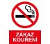 Samostatná značka - Zákaz kouření Samolepka 52x74mm